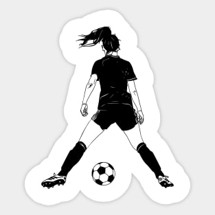 Female Soccer Player Sticker